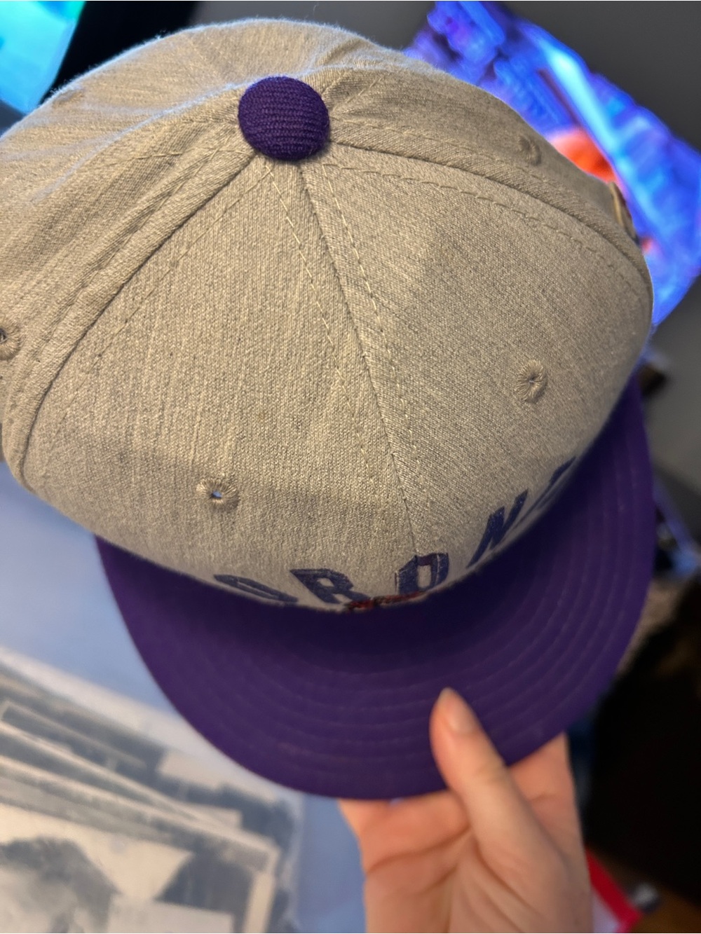adidas Purple and Red Snapback Hat - Picture 3 of 11